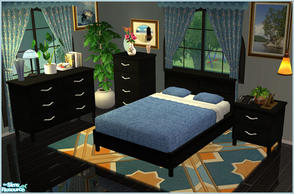 Sims 2 — South Shore Bedroom - Black by sim_man123 — Black recolor of my South Shore Bedroom.
