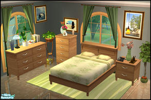 Sims 2 — South Shore Bedroom - Bleached Oak by sim_man123 — Bleached Oak recolor of my South Shore Bedroom.