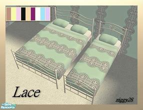 Sims 2 — Lace Bedding Set by ziggy28 — A set of bedding in 10 colours. There are wallpapers to match this set. No