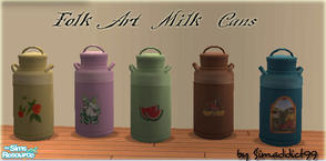 Sims 2 — Decorative Milk Cans by Simaddict99 — Decorative milk cans for a touch of the country. my milk can mesh