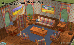 Sims 2 — Rustic, Country living Room by Simaddict99 — Rustic, country living room set