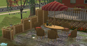 Sims 2 — Country Wicker Patio Set by Simaddict99 — Perfect patio set for backyard BBQ's or just relaxing in the sun. 4