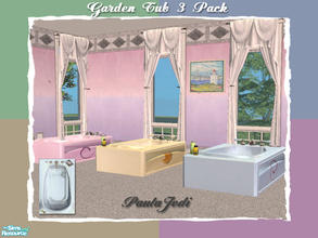 Sims 2 — Garden Tub 3 Pack by paulajedi — Three more garden tubs to add to your collection. Each stands alone, so no