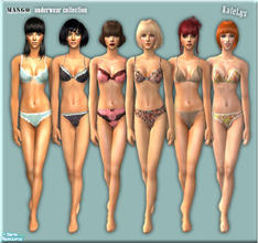Sims 2 — Underwear set 1 by katelys — This set includes six undies for adult females.