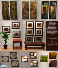 Sims 2 — Large Modern Wall Art by Simaddict99 — Gorgous, large modern metal wall art for your Sims. These are perfect for
