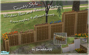 Sims 2 — Privacy Planters and Window Box by Simaddict99 — Use these planters to create privacy fences for patios, decks