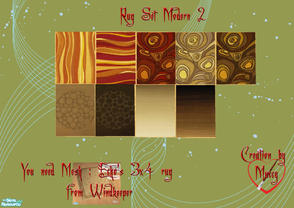Sims 2 — Rug Set Modern 2 by Muccy — This is the Rug Recolor Set. I thank Windkeeper and Echo for the wonderful mesh. I