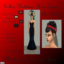 Sims 2 — Gothic Wedding, The Bride by andi and grim — Do you have a gothic sims who is getting ready for her big day?