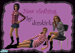 Sims 2 — New striped outwear ; ) by dunkicka — You can recolor this clothing, but please use your texture,not just