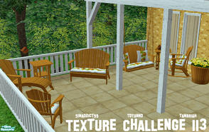 Sims 2 — TC113 Farmhouse Porch RC by tdyannd — Textures provided by Tambriah for the 113th Texture Challenge on meshes by