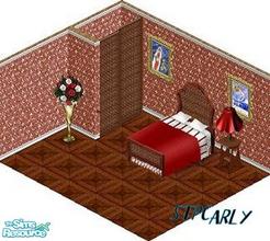 Sims 1 — Valentine' Bedroom by STP Carly — Includes: Art(2), Bed, Closet, Lamp, Endtable