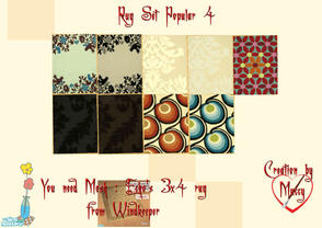Sims 2 — Rug Set Popular 4 by Muccy — This is the Rug Recolor Set. I thank Windkeeper and Echo for the wonderful mesh. I