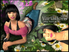 Sims 2 — Village Women set 2: Variations by katelys — One style, six different color combinations. Available for female