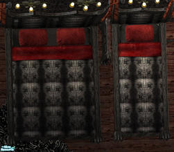 Sims 2 — Claws of Darkness Black Bedding by Simaddict99 — Made to match Maxis \"Claws of Darkness Throne\",