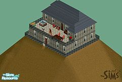 Sims 1 — Castle On Death Hill by blindedside — Don't worry, Death Hill is just a name. The only death is the grave yard,