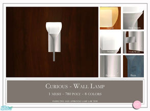 Sims 2 — Curious Wall Lamp by DOT — Curious Wall Lamp 1 MESH Plus Recolors. Sims 2 by DOT of The Sims Resource.