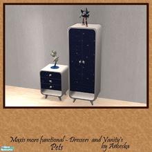 Sims 2 — Maxis More Functional - Dressers and Vanities - Pets by AnoeskaB — Ever wanted to place some deco objects,