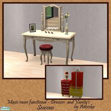 Sims 2 — Maxis More Functional - Dressers and Vanities - Seasons by AnoeskaB — Ever wanted to place some deco objects,