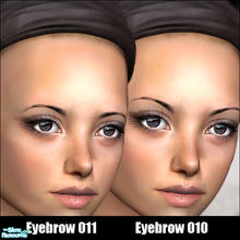 Sims 2 — Eyebrow 010 & 011 by monkey6758 — Free set for June!