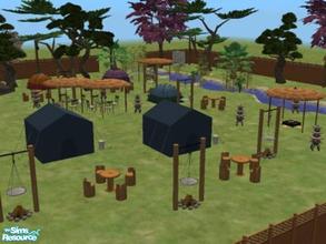 Sims 2 — Takemizu Tent Town by mrscrockett01 — I got to thinking one day, why not have campgrounds in the other vacation