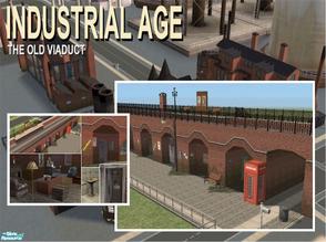 Sims 2 — Industrial Age - The Old Viaduct by Cyclonesue — Which poor Sims live under the viaduct railway lines?! Plenty