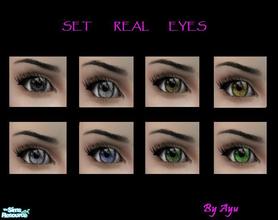 Sims 2 — Set Real Eyes 8 Colors by aaaaaaac — Set Real Eyes 8 Colors.