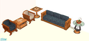 Sims 2 — dh-biedermeier-livingroom by Dincer — This set is the sims2 version of my Biedermeier set... this central