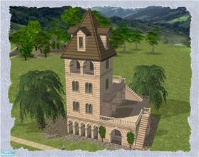 Sims 2 — Baretta by Cyclonesue — A Mediterranean tower home - now your Sims can have a 4/5 bedroom home for a mere $27000