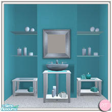 Sims 2 — Table Basin Turquoise - #280993 by DOT — Table Basin Turquoise Sims 2 by DOT of The Sims Resource.