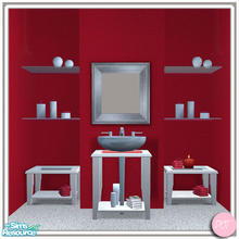 Sims 2 — Table Basin Red - #280993 by DOT — Table Basin Red Sims 2 by DOT of The Sims Resource.