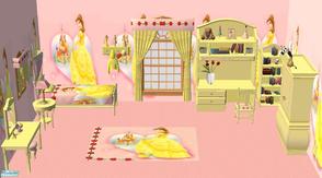 Sims 2 — Disney Princess Set 2 Belle Set Complete Kids Bedroom by aaaaaaac — Disney Princess Set 2 Belle Set Complete