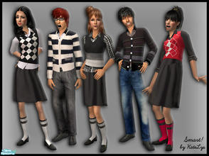 Sims 2 — Smart! set by katelys — 5 everyday outfits for smart teens...or those who want to look smart!