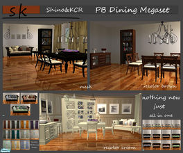 Sims 2 — PB Dining Megaset by ShinoKCR — This is a Set which draws together everything made for the PB Diningset.
