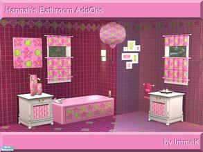 Sims 2 — Hannah\'s Bathroom AddOns by ImmeK — A set of add-on items for Hannah\'s pink bathroom. See \'recommended