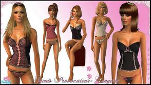 Sims 2 — Agents Provocateur  Lingerie by Harmonia — 5 Different Provocateur