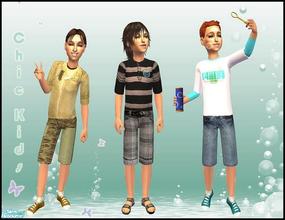 Sims 2 — Chic Kids by Harmonia — 3 male child outfit & a new mesh
