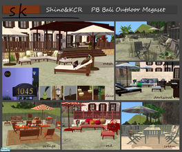Sims 2 — PB Bali Outdoor Megaset by ShinoKCR — It takes Ages to download the whole Set at once (its huge). But you can