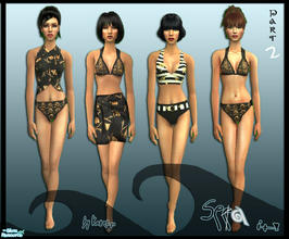 Sims 2 — Sea it! part 2 by katelys — Four swimwear for adult females. No mesh or EP required. Enjoy!