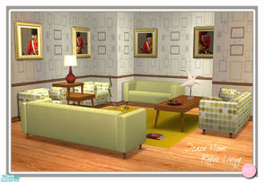 Sims 2 — Izazu Retro Home by DOT — Izazu Retro Home ID 735261. See jsf Walls And Floors. Sofas and Chair. End and Coffee
