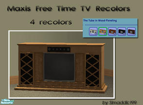 Sims 2 — Free Time TV Recolors by Simaddict99 — I love the new FT floor based TV, but did not like that Maxis only gave
