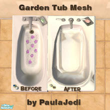 Sims 2 — Garden Tub Mesh by PaulaJedi by paulajedi — A larger, more luxurious tub. This is the mesh file which appears in
