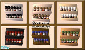 Sims 2 — Spice Rack Set by Simaddict99 — what is a kitchen without an assortment of spices? Now your sims can cook