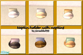 Sims 2 — Napkin holder and napkins by Simaddict99 — No kitchen table or counter is complete without a napkin holder. here
