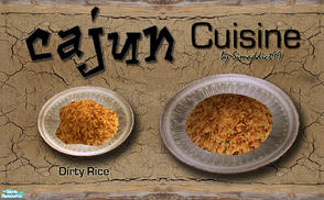 Sims 2 — Cajun Cuisine - Dirty Rice by Simaddict99 — Dirty Rice, available at dinner for both make and serve. Requires 1