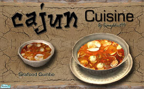 Sims 2 — Cajun Cuisine - Seafood Gumbo by Simaddict99 — Seafood Gumbo, available at lunch for both make and serve.