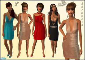 Sims 2 — be...glamorous by Harmonia — 4 Elder Dress & a new mesh