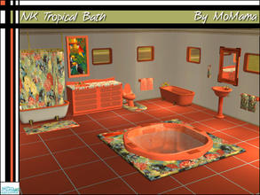 Sims 2 — NK Tropical Bath by MoMama — Partly a request and partly my idea, here is a little bit of tropical fantasy for
