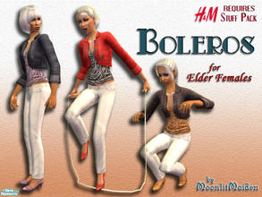 Sims 2 — H&M Boleros for Elder Females by moonlitmaiden — Tired of few decent clothes for elders? Expand your older