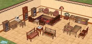 Sims 2 — dh-lightwood-livingroom by Dincer — this is the sims2 version of my famous lightwood set... for the sake of