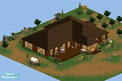 Sims 1 — Wild Wild West: Vineyard Cottage by stephanie b. — The Wild Wild West has come to Simsville! A fantastic little